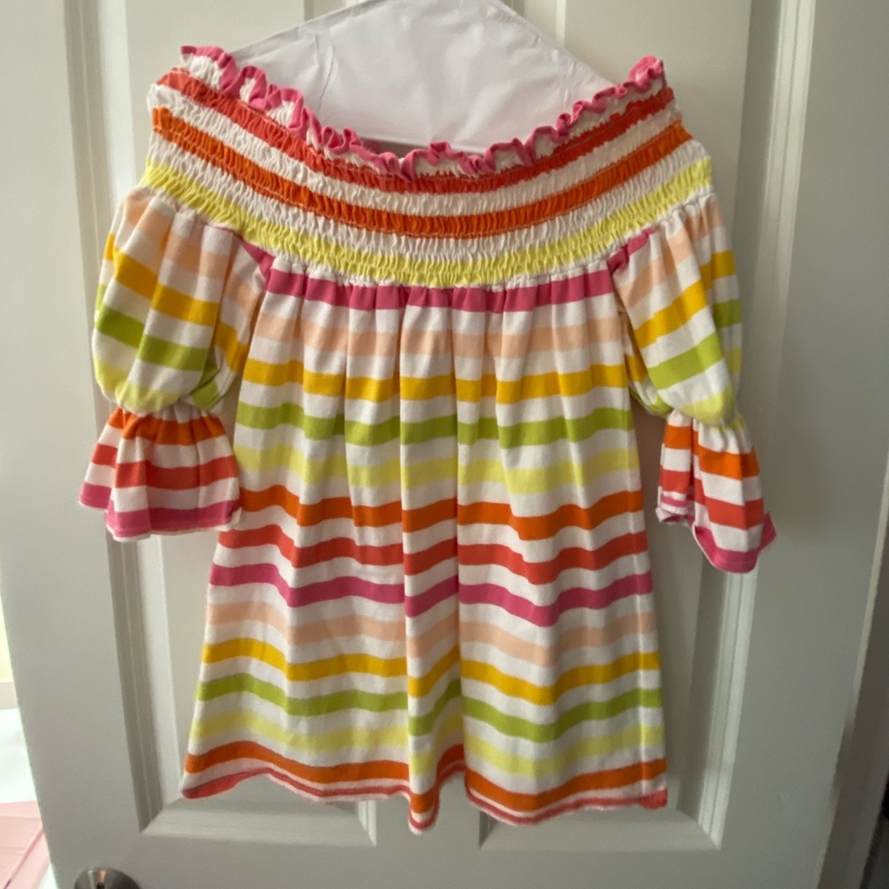 Super cute off the shoulder top with bell sleeve
